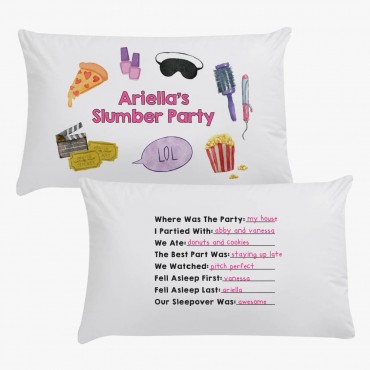 Ariella's Slumber Party Personalized Pillowcase