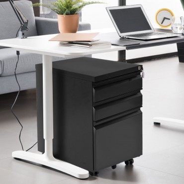 3 Drawers Rolling File Storage Cabinet