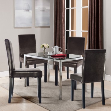 Set Of 2 Contemporary Dining Chairs