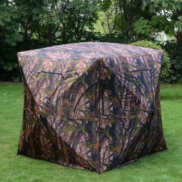 Ground Hunting Blind Portable Pop Up Camo Hunter Mesh