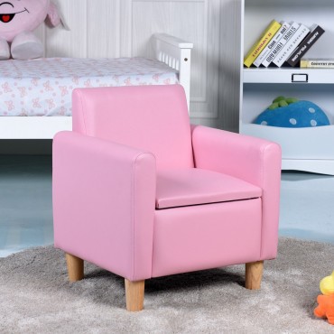 Single Kids Sofa Armrest Chair W / Storage Box
