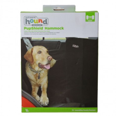 Outward Hound Back Seat Hammock - Black - Back Seat Pet Hammock