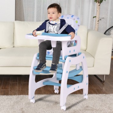 3 In 1 Baby High Chair Convertible Play Table