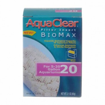 Aqua clear Bio Max Filter Insert - Bio Max 20 - Fits Aqua Clear 20 and Mini - 4 Pieces