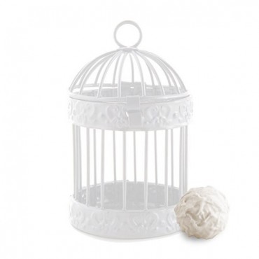 Miniature Classic Round Decorative Birdcages - White  Pack of 4
