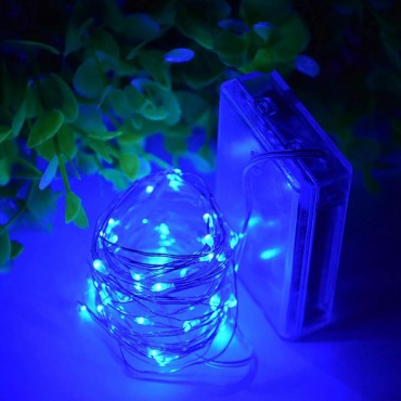 Blue 20 LED Copper Fairy Lights