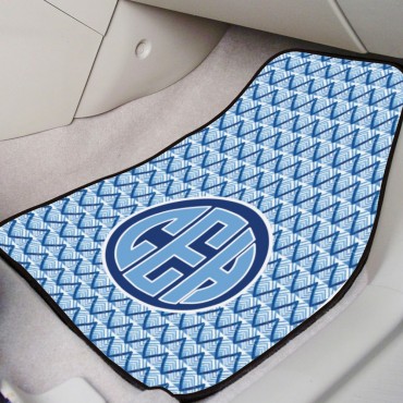 Blue Monogram Front Car Mat