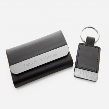 Personalized Boxview Card Case and Key Chain Gift Set