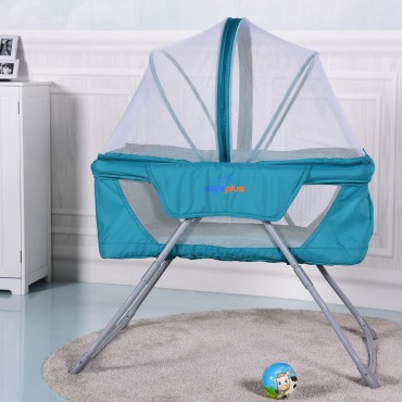 Foldable Lightweight Baby Bassinet Rocking Bed With Mosquito Net
