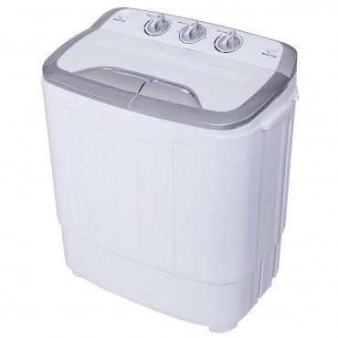 8 lbs Compact Mini Twin Tub Dryer Washing Machine