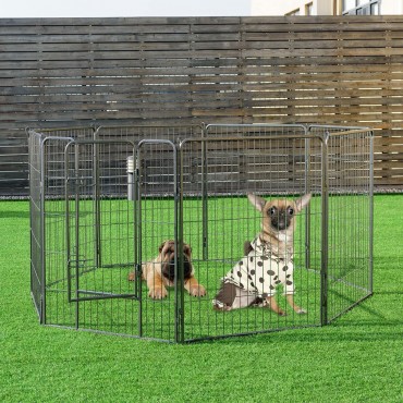 40 Inch. 8 Metal Panel Heavy Duty Pet Playpen Dog Fence