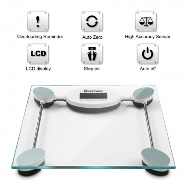396 lb Personal Bathroom Glass Digital Weight Scale