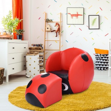 Insect Shaped Kids Sofa With Ottoman