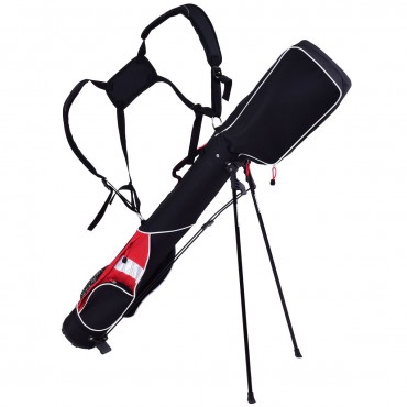 5 In. Sunday Golf Bag Stand 7 Clubs Carry Pockets