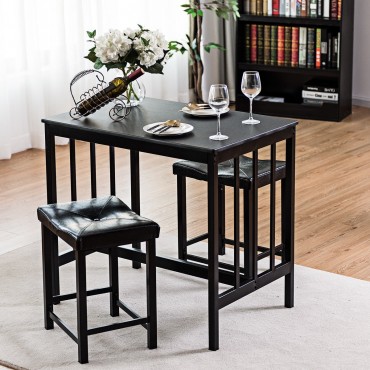 3 Pcs Modern Counter Height Dining Set