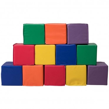 12 Pcs 8 In. PU Foam Big Building Blocks For Kids