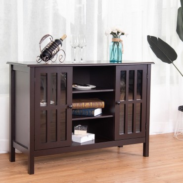 Wooden TV Stand Console Cabinet For 45 In. TV