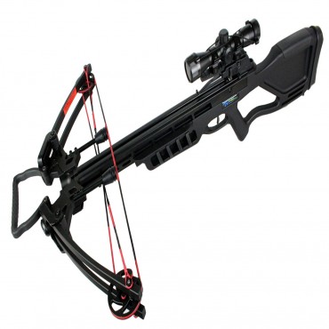 175 LBS Hunting Crossbow Package with Scope Arrows Rope Cocking 360 FPS