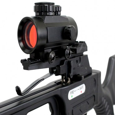 160 LBS Hunting Crossbow Red Dot Sight Black Arrows Quiver Rope Cocking 235FPS