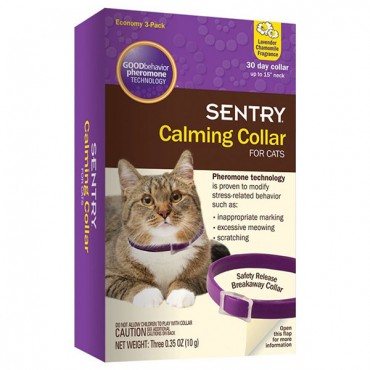 Sentry Calming Collar for Cats - Calming Cat Collar - 3 Pack
