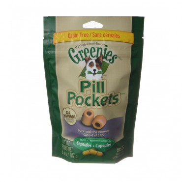Greenies Pill Pockets Dog Treats - Duck and Pea Formula - Capsules - 6.6 oz - Approx. 25 Treats