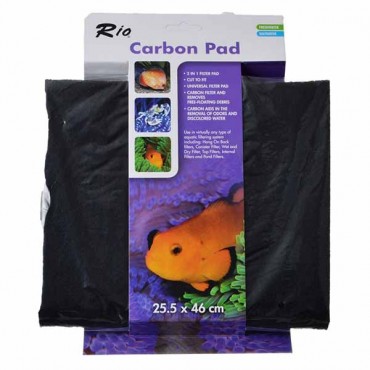 Rio Carbon Pad - Universal Filter Pad - Carbon Pad - 18 in. L x 10 in. W - 25.5 cm x 46 cm - 2 Pieces