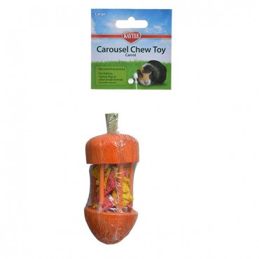 Kaytee Carousel Chew Toy - Carrot - Carrot Chew Toy - 1.75 in. Diameter x 4.75 in. High - 2 Pieces