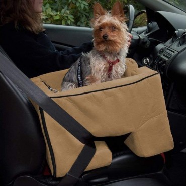 Large Dog Booster Car Seat Tan