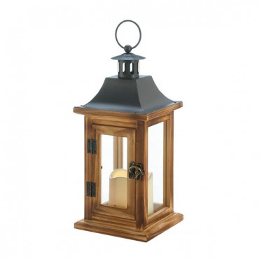 Classical Square Lantern with LED Candle