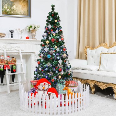 6 Ft. Fiber Optic Artificial PVC Christmas Tree W / Plastic Stand