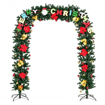 7.5 Ft. x 5 Ft. LED Pre-Lit Artificial Arched Christmas Tree Archway