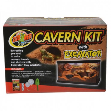 Zoo Med Cavern Kit with Excavator - Complete Excavation Kit