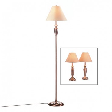 Contemporary Copper Lamps Trio