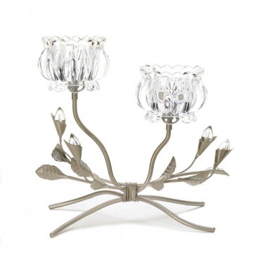 Crystal Flower Candle Stand