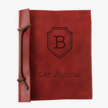 Custom Authentic Leather Car Journal - Medium