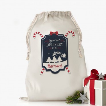 Custom Santa's Special Gift Drawstring Sack