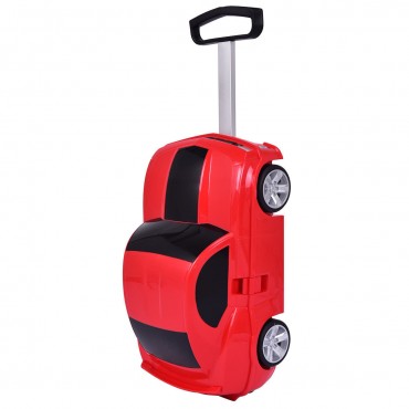 Car Shape 3D Kids Travel Carry-On Trolley Suitcase