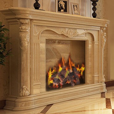 10 Pcs Ceramic Propane Fireplace Imitation Wood