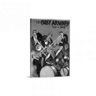 Billy Arnold Jazz Band, Vintage Poster, by Paul Colin Wall Art - Canvas - Gallery Wrap