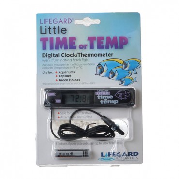 Lifeguard Aquatics Little Time or Temp Digital Clock and Thermometer - Digital Clock and Thermometer