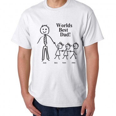 Personalized Worlds Best Dad T-Shirt