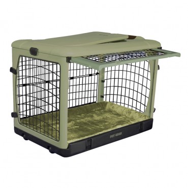 Deluxe Steel Dog Crate with Bolster Pad Medium