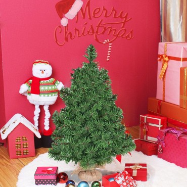 2 Ft. / 3 Ft. Holiday Season Decor Artificial PVC Christmas Tree