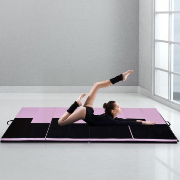 4 ft. x 10 ft. x 2 in. Gymnastics Mat Folding Portable Exercise Aerobics Exercise Mat