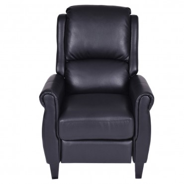 Black Accent Chair Recliner With Leg Rest