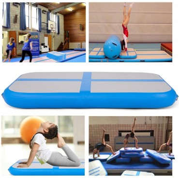 3.3 Ft. Inflatable Air Track Floor Gymnastics Mat With Pump