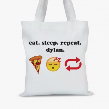 Eat Sleep Repeat Personalized Kids Tote Bag