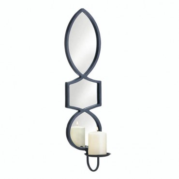 Elegant Mirrored Candle Sconce