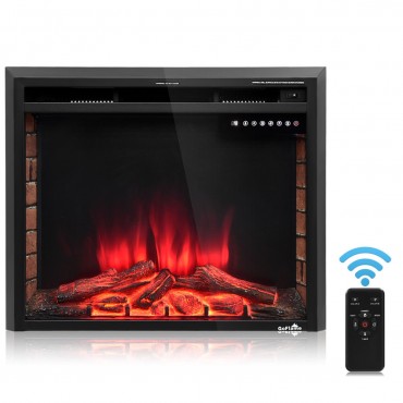 30 In. 750W-1500W Fireplace Electric Embedded