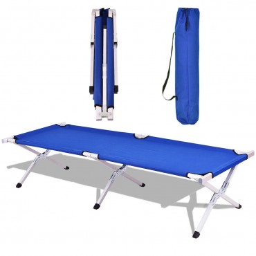 Foldable Portable Blue Hiking Camping Bed